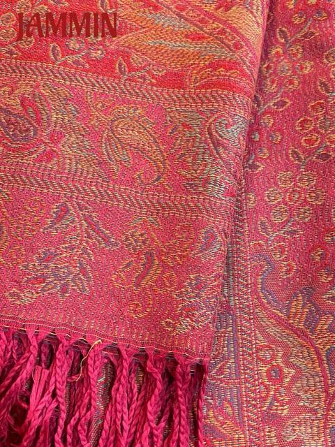 ペーズリー柄ストール ピンク アジアン エスニック ヒッピー サイケ < 女性ファッション ペーズリー柄ストール ピンク アジアン エスニック ヒッピー サイケ < 女性ファッションの