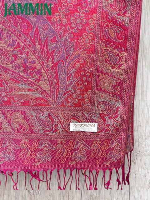 ペーズリー柄ストール ピンク アジアン エスニック ヒッピー サイケ < 女性ファッション ペーズリー柄ストール ピンク アジアン エスニック ヒッピー サイケ < 女性ファッションの