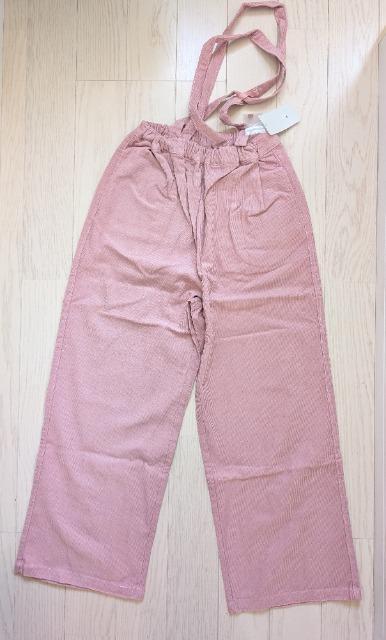 160★サスペンダー付コーデュロイワイドパンツ★新品★送料無料 < キッズ/ベビー 160★サスペンダー付コーデュロイワイドパンツ★新品★送料無料 < キッズ/ベビーの