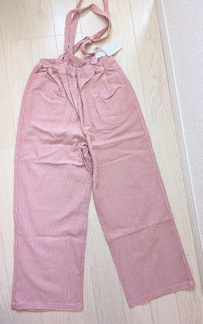160★サスペンダー付コーデュロイワイドパンツ★新品★送料無料 < キッズ/ベビー 160★サスペンダー付コーデュロイワイドパンツ★新品★送料無料 < キッズ/ベビーの