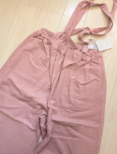 160★サスペンダー付コーデュロイワイドパンツ★新品★送料無料 < キッズ/ベビー 160★サスペンダー付コーデュロイワイドパンツ★新品★送料無料 < キッズ/ベビーの