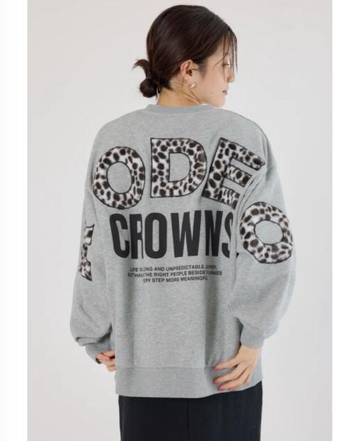 ロデオクラウンズ★ アニマルフェイクファーアップリケスウェットトップス(グレー) < ブランド ロデオクラウンズ★ アニマルフェイクファーアップリケスウェットトップス(グレー) < ブランドの