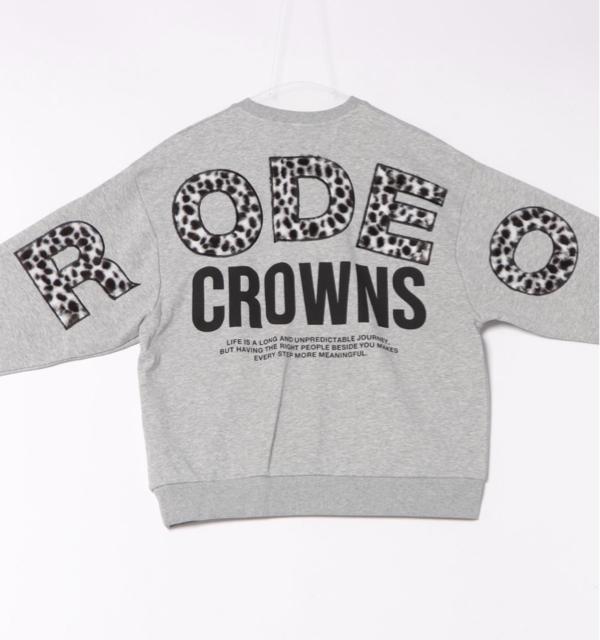 ロデオクラウンズ★ アニマルフェイクファーアップリケスウェットトップス(グレー) < ブランド ロデオクラウンズ★ アニマルフェイクファーアップリケスウェットトップス(グレー) < ブランドの