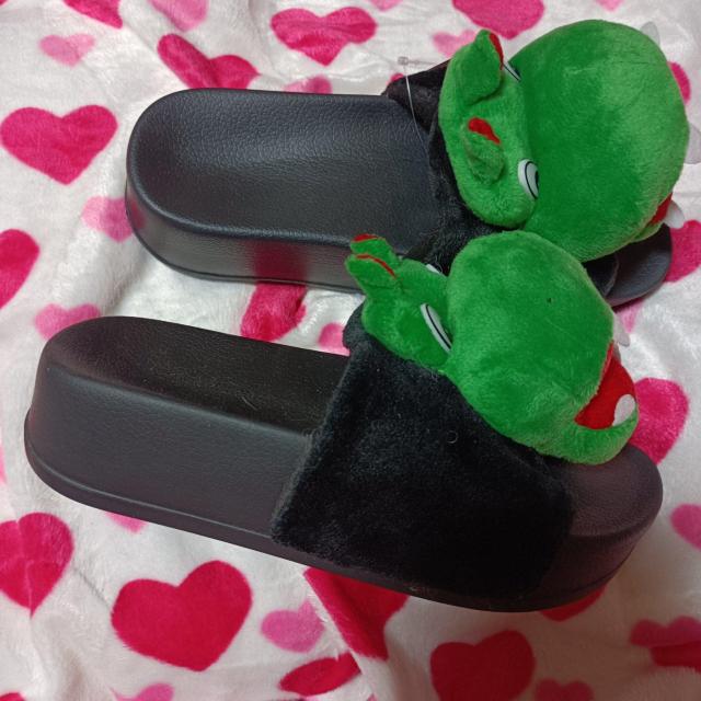 新品★カバぬいぐるみ付エバサンダル/ブラック/L < 女性ファッション  新品★カバぬいぐるみ付エバサンダル/ブラック/L < 女性ファッションの