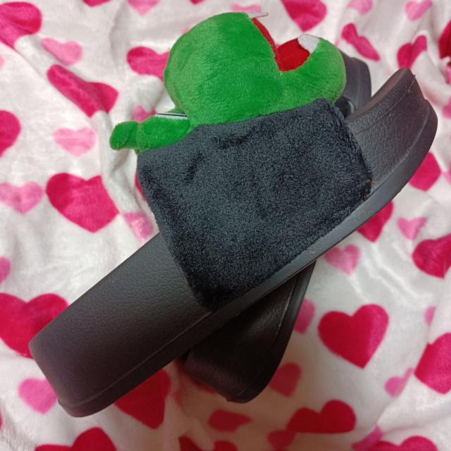 新品★カバぬいぐるみ付エバサンダル/ブラック/L < 女性ファッション  新品★カバぬいぐるみ付エバサンダル/ブラック/L < 女性ファッションの