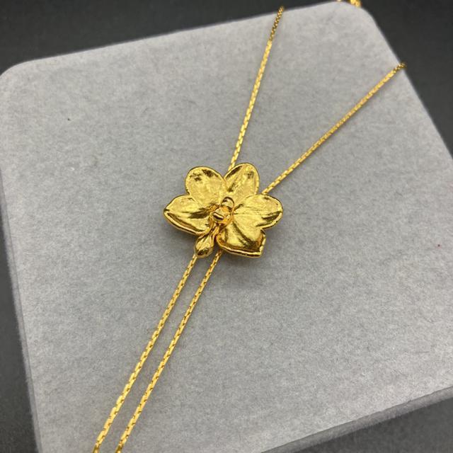 即決 ゴールドカラー スライドネックレス 花 < 女性アクセサリー/時計 即決 ゴールドカラー スライドネックレス 花 < 女性アクセサリー/時計の