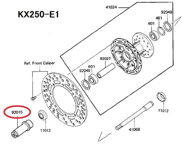 JTL KX125-E KX250-E KX500-C FR.ANXibg ŐVi  /oCN