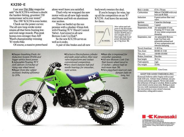 JTL KX125-E KX250-E KX500-C FR.ANXibg ŐVi  /oCN