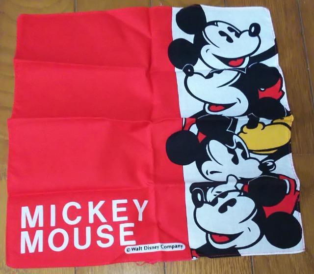 昭和レトロミッキーマウスハンカチビンテージシワ有り < アニメ/コミック/キャラクター  昭和レトロミッキーマウスハンカチビンテージシワ有り  < アニメ/コミック/キャラクターの