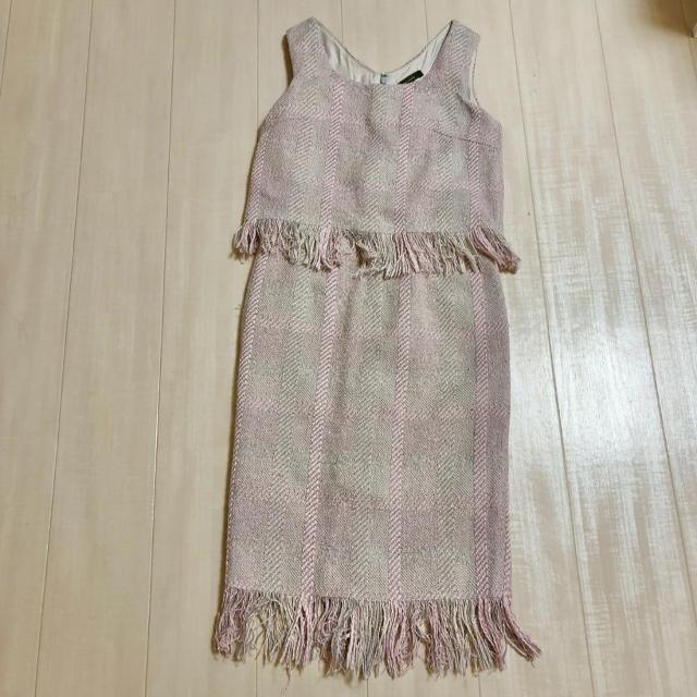 ◆rienda/リエンダ◆フリンジツイードミディワンピース★グレーS*ギャルコーデ♪ < ブランド ◆rienda/リエンダ◆フリンジツイードミディワンピース★グレーS*ギャルコーデ♪ < ブランドの