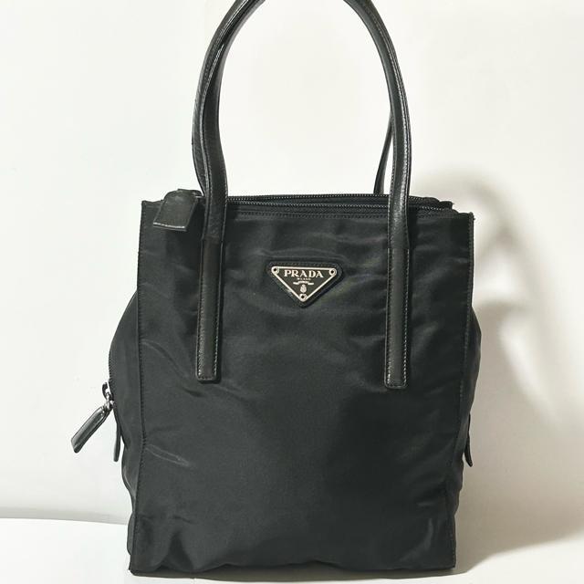 PRADA �v���_ �O�p���S�v���[�g �|�R�m �i�C���� ���U�[ �n���h�o�b�O �u���b�N �V���o�[����  �� �u�����h�� 