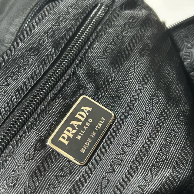 PRADA �v���_ �O�p���S�v���[�g �|�R�m �i�C���� ���U�[ �n���h�o�b�O �u���b�N �V���o�[���� �� �u�����h�� 