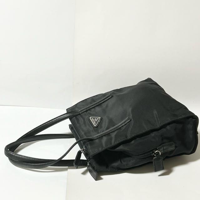 PRADA �v���_ �O�p���S�v���[�g �|�R�m �i�C���� ���U�[ �n���h�o�b�O �u���b�N �V���o�[���� �� �u�����h�� 