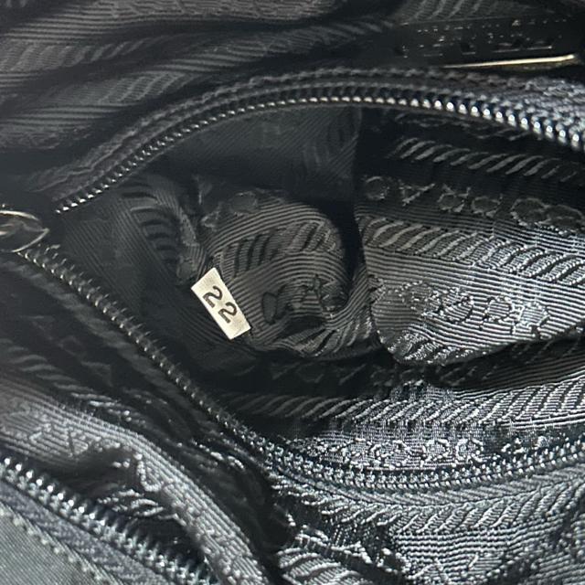 PRADA �v���_ �O�p���S�v���[�g �|�R�m �i�C���� ���U�[ �n���h�o�b�O �u���b�N �V���o�[���� �� �u�����h�� 