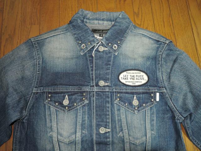 新品 ROUGH AND RUGGED ラフアンドラゲッド ウオッシュ加工 デニム ジャケット 2 インディゴ ワッペン スカル < 男性ファッション  新品 ROUGH AND RUGGED ラフアンドラゲッド ウオッシュ加工 デニム ジャケット 2 インディゴ ワッペン スカル < 男性ファッションの