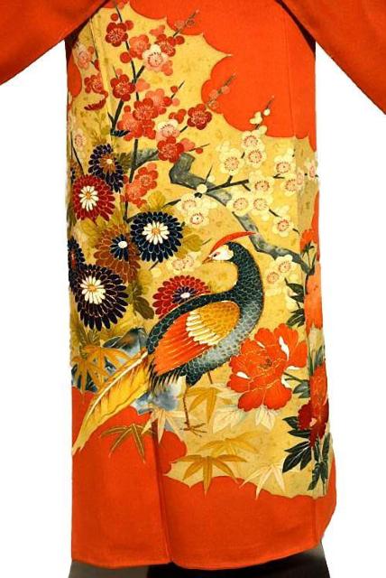 【最高峰】新品同様 作家物 金彩 金駒シシュウ 孔雀 牡丹 5つ紋 色留袖 クリーニング済 身丈161cm 裄64cm T3576 < 女性ファッション  【最高峰】新品同様 作家物 金彩 金駒シシュウ 孔雀 牡丹 5つ紋 色留袖 クリーニング済 身丈161cm 裄64cm T3576 < 女性ファッションの