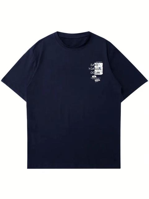 爆ヤス価格1490円★メンズ Tシャツ 通気性 SAS VOASOBE OCEANプリント USAサイズM(日本サイズXL相当)紺 < 男性ファッション 爆ヤス価格1490円★メンズ Tシャツ 通気性 SAS VOASOBE OCEANプリント USAサイズM(日本サイズXL相当)紺 < 男性ファッションの