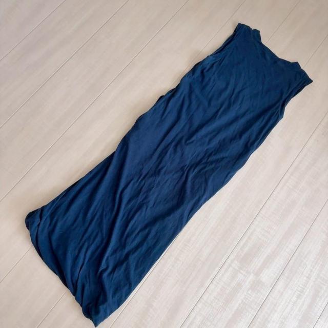 ◆moussy/マウジー◆シンプルマキシワンピ★ネイビーF*秋コーデ♪美品 < ブランド  ◆moussy/マウジー◆シンプルマキシワンピ★ネイビーF*秋コーデ♪美品 < ブランドの