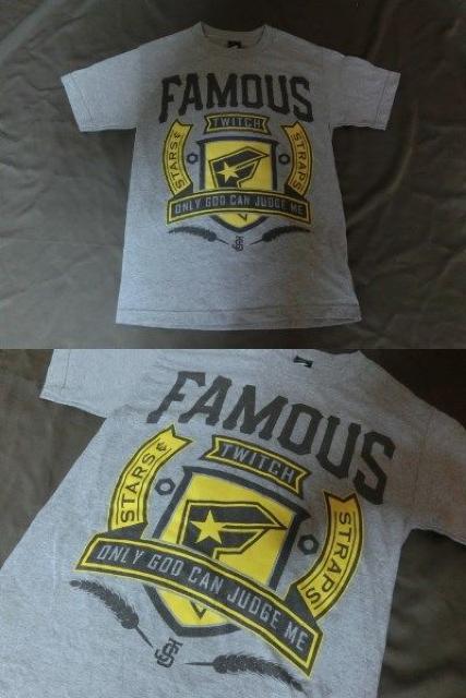 USA購入【FamousStars&Straps】ロゴプリントTシャツ US S グレー < 男性ファッション  USA購入【FamousStars&Straps】ロゴプリントTシャツ US S グレー < 男性ファッションの
