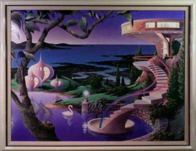 絵画 アクリル ケン・ショットウェル『フェアリーランド』真作保証 巨匠 ルミナート画開発者 原画 < ホビー 絵画 アクリル ケン・ショットウェル『フェアリーランド』真作保証 巨匠 ルミナート画開発者 原画 < ホビーの