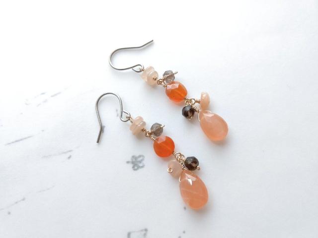 14kgf*オレンジムーンの秋色ピアス* 18059 < 女性アクセサリー/時計 14kgf*オレンジムーンの秋色ピアス* 18059 < 女性アクセサリー/時計の