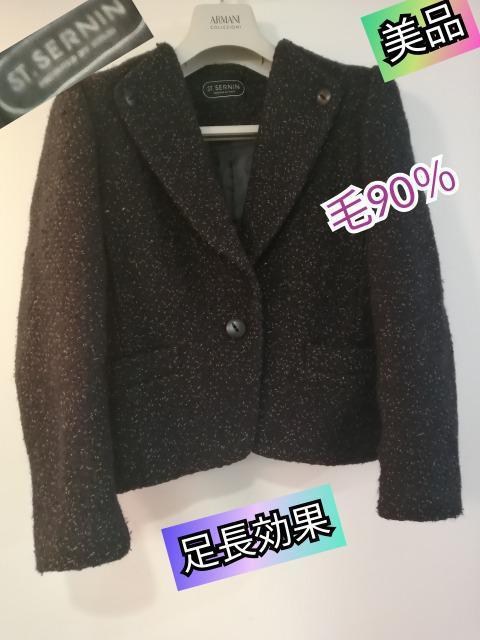 極美品アウタージャケットブラックショート丈高級脚長効果抜群品薄 < 女性ファッション  極美品アウタージャケットブラックショート丈高級脚長効果抜群品薄  < 女性ファッションの