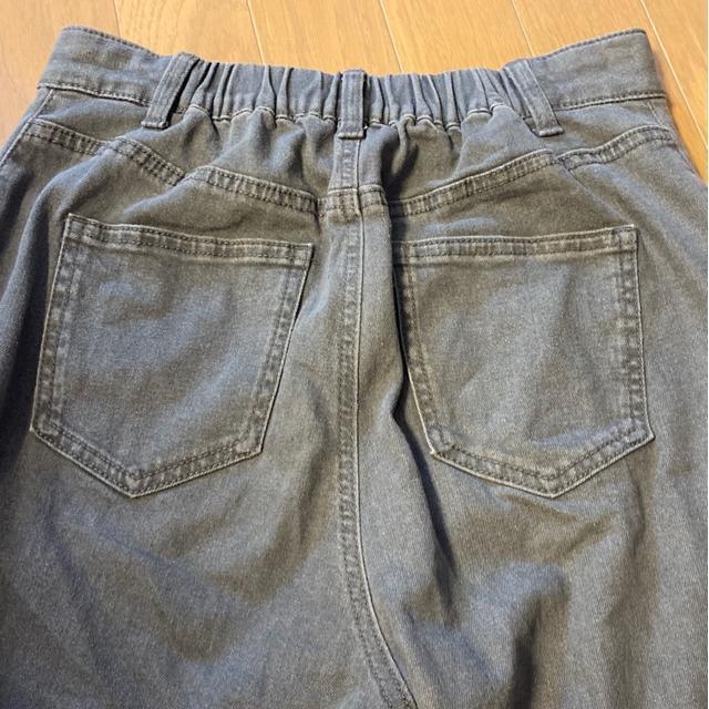 前スリット入りパンツ/レディースグレーデニムズボン/サイズL/ < 女性ファッション  前スリット入りパンツ/レディースグレーデニムズボン/サイズL/ < 女性ファッションの