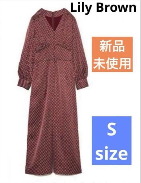 【新品】Lily Brown リリーブラウン ギャザー オールインワン つなぎ ワンピース ドット ブラウン オールインワン 長袖 < 女性ファッション 【新品】Lily Brown リリーブラウン ギャザー オールインワン つなぎ ワンピース ドット ブラウン オールインワン 長袖 < 女性ファッションの
