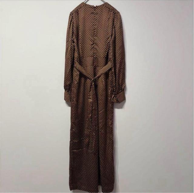 【新品】Lily Brown リリーブラウン ギャザー オールインワン つなぎ ワンピース ドット ブラウン オールインワン 長袖 < 女性ファッション 【新品】Lily Brown リリーブラウン ギャザー オールインワン つなぎ ワンピース ドット ブラウン オールインワン 長袖 < 女性ファッションの