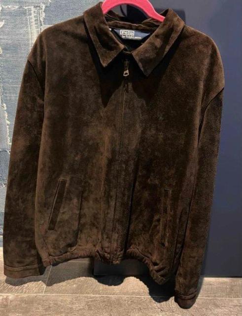 RALPH LAUREN/�����t���[����/90s/�X�E�F�[�h/�X�C���O�g�b�v/�g���b�J�[�W���P�b�g/�{�v���U�[/�Ò�/L/�A���J�W  �� �u�����h�� 