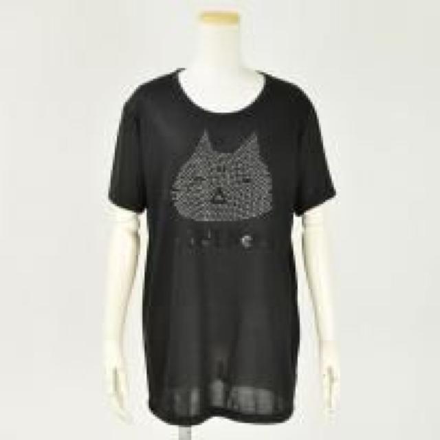 mintNeko・ロゴ&ネコスタッズTシャツ。ブラックLサイズ < ブランド mintNeko・ロゴ&ネコスタッズTシャツ。ブラックLサイズ < ブランドの