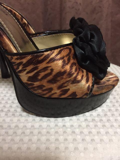 134.ひょう柄ハイヒールミュール ☆黒コサ☆サイズS < 女性ファッション  134.ひょう柄ハイヒールミュール ☆黒コサ☆サイズS < 女性ファッションの