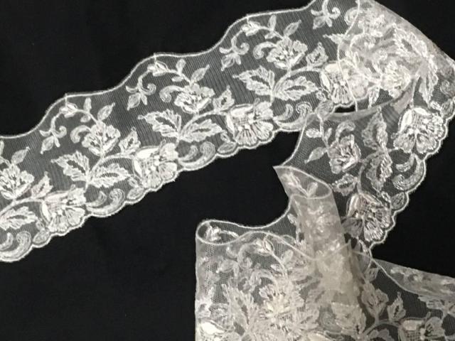 綺麗な刺繍チュールレース  花柄 淡いピンク 7cm幅 1m < ペット/手芸/園芸  綺麗な刺繍チュールレース  花柄 淡いピンク 7cm幅 1m < ペット/手芸/園芸の