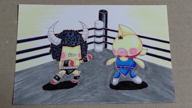 自作イラスト クリノッペ×キン肉マン キン肉マンvsバッファローマン < アニメ/コミック/キャラクター  自作イラスト クリノッペ×キン肉マン キン肉マンvsバッファローマン  < アニメ/コミック/キャラクターの