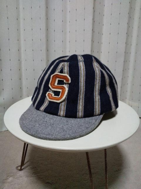 シュペリオールレイバー 毛 ウール ベースボールキャップ 帽子 ストライプ柄 ネイビー 日本製 vintage ワークキャップ < 男性ファッション  シュペリオールレイバー 毛 ウール ベースボールキャップ 帽子 ストライプ柄 ネイビー 日本製 vintage ワークキャップ  < 男性ファッションの