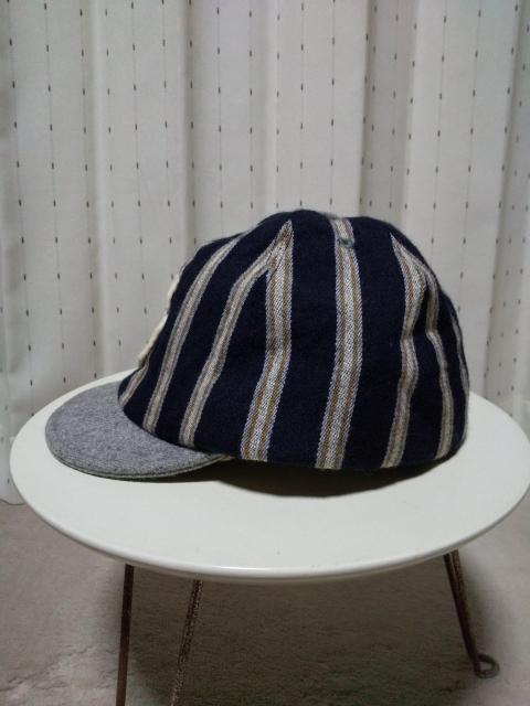 シュペリオールレイバー 毛 ウール ベースボールキャップ 帽子 ストライプ柄 ネイビー 日本製 vintage ワークキャップ < 男性ファッション  シュペリオールレイバー 毛 ウール ベースボールキャップ 帽子 ストライプ柄 ネイビー 日本製 vintage ワークキャップ < 男性ファッションの