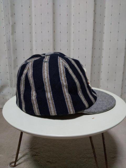 シュペリオールレイバー 毛 ウール ベースボールキャップ 帽子 ストライプ柄 ネイビー 日本製 vintage ワークキャップ < 男性ファッション  シュペリオールレイバー 毛 ウール ベースボールキャップ 帽子 ストライプ柄 ネイビー 日本製 vintage ワークキャップ < 男性ファッションの
