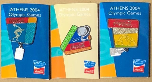 コカ・コーラ アテネオリンピック ピンバッジ コレクション 3種 < ホビー  コカ・コーラ アテネオリンピック ピンバッジ コレクション 3種 < ホビーの