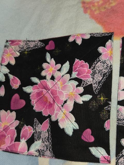 ★新品黒×桜レースハートラメ入柄コースター2枚セット < キッズ/ベビー  ★新品黒×桜レースハートラメ入柄コースター2枚セット < キッズ/ベビーの