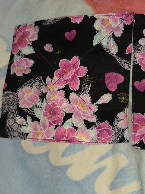 ★新品黒×桜レースハートラメ入柄コースター2枚セット < キッズ/ベビー  ★新品黒×桜レースハートラメ入柄コースター2枚セット < キッズ/ベビーの