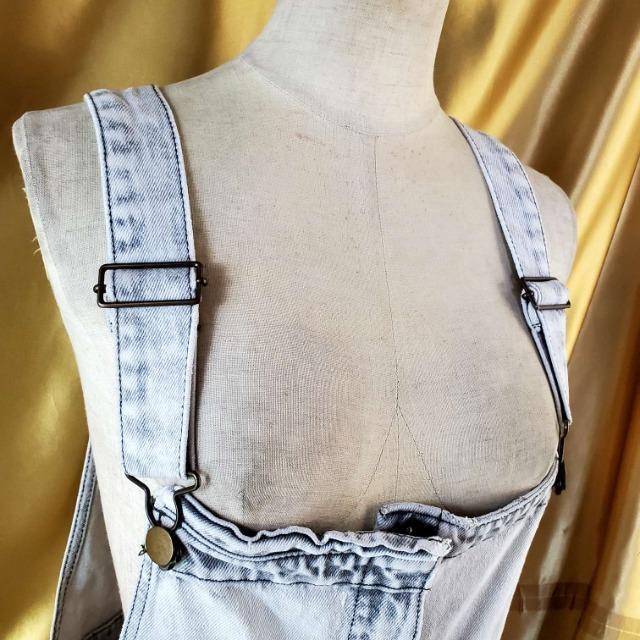 込み★695★W DOT★ダメージデニムジャンパースカート★M★ < 女性ファッション  込み★695★W DOT★ダメージデニムジャンパースカート★M★ < 女性ファッションの