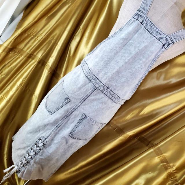 込み★695★W DOT★ダメージデニムジャンパースカート★M★ < 女性ファッション  込み★695★W DOT★ダメージデニムジャンパースカート★M★ < 女性ファッションの