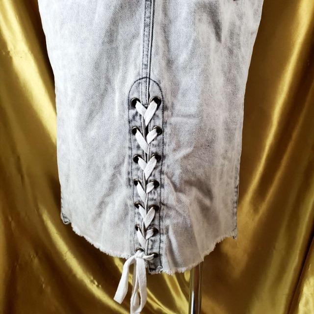 込み★695★W DOT★ダメージデニムジャンパースカート★M★ < 女性ファッション  込み★695★W DOT★ダメージデニムジャンパースカート★M★ < 女性ファッションの