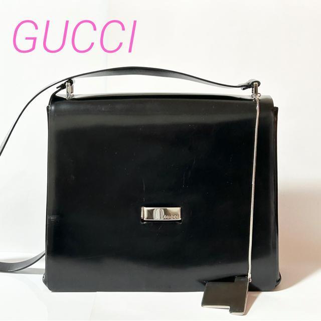 ���i GUCCI �O�b�` ���B���e�[�W ���U�[ 001 1998 1744 �X�N�G�A �V�����_�[�o�b�O ���S�v���[�g  �� �u�����h�� 
