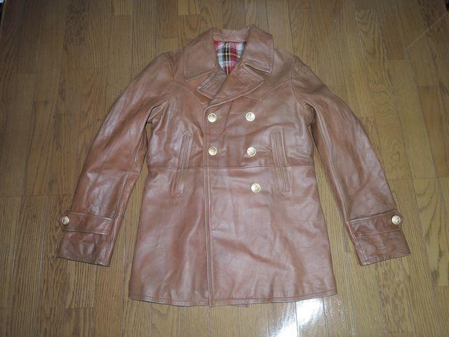 TMTゴートレザーコート茶系M裏地チェック柄JKT革皮 < ブランド  TMTゴートレザーコート茶系M裏地チェック柄JKT革皮  < ブランドの