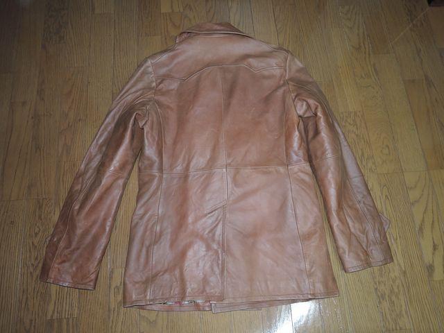 TMTゴートレザーコート茶系M裏地チェック柄JKT革皮 < ブランド  TMTゴートレザーコート茶系M裏地チェック柄JKT革皮 < ブランドの