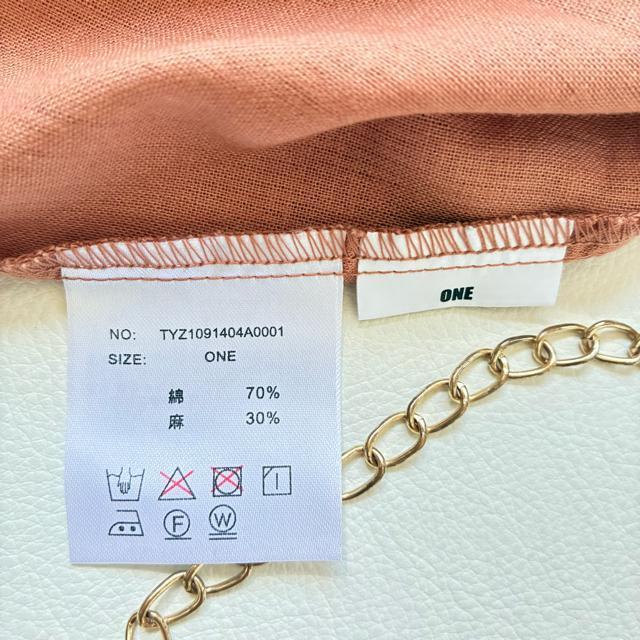 ◆美品◆チャオパニックティピー◆リネン混 五分袖ブラウス◆綿麻◆オレンジ◆フリー < 女性ファッション  ◆美品◆チャオパニックティピー◆リネン混 五分袖ブラウス◆綿麻◆オレンジ◆フリー < 女性ファッションの