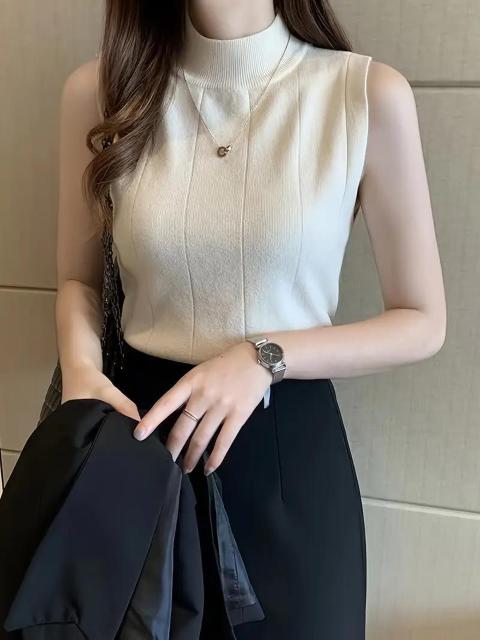 爆ヤス価格790円★レディース スリムフィット リブ編み ノースリーブ タンクトップ ハイネック ソフト アプリコットフリー < 女性ファッション 爆ヤス価格790円★レディース スリムフィット リブ編み ノースリーブ タンクトップ ハイネック ソフト アプリコットフリー < 女性ファッションの