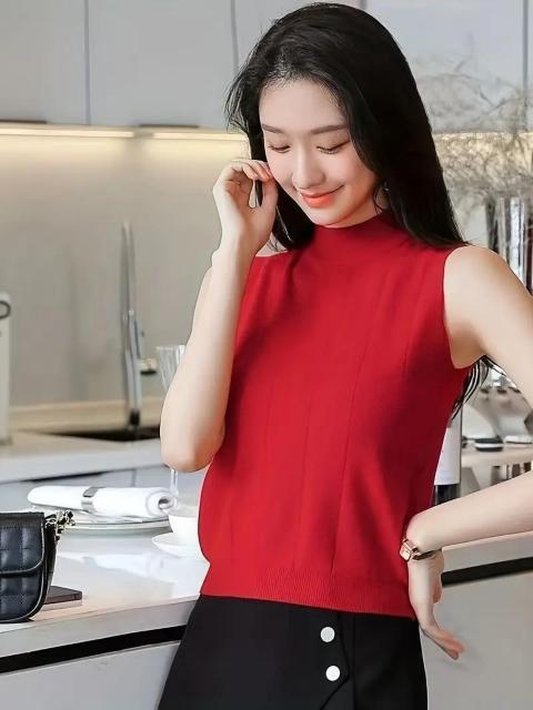 爆ヤス価格790円★レディース スリムフィット リブ編み ノースリーブ タンクトップ ハイネック ソフト アプリコットフリー < 女性ファッション 爆ヤス価格790円★レディース スリムフィット リブ編み ノースリーブ タンクトップ ハイネック ソフト アプリコットフリー < 女性ファッションの