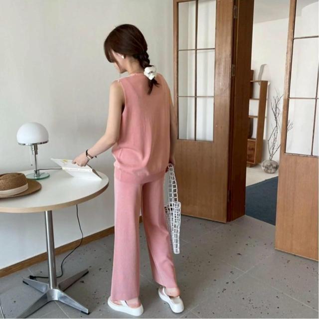 ◆Aimoon購入◆冷感タッチニットパンツ★ピンク*韓国ファッション*美品♪ < 女性ファッション  ◆Aimoon購入◆冷感タッチニットパンツ★ピンク*韓国ファッション*美品♪ < 女性ファッションの